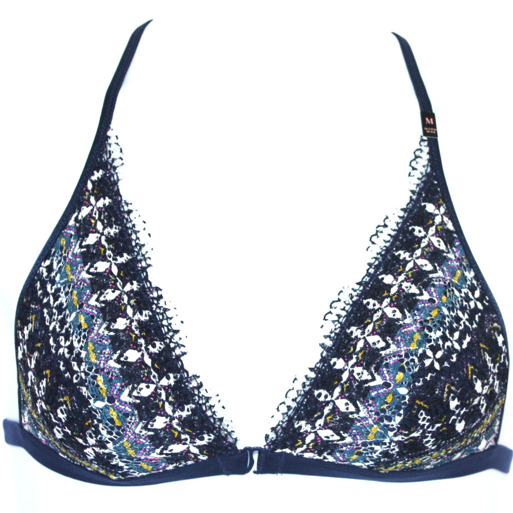 Sm Victoria's Secret Navy Triangle Lace Bralette